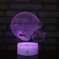 Lampe de table 3D USB LED de haute qualité, base craquelée, bricolage, 7 couleurs, décoration craquelée, veilleuse