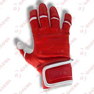 Gants de frappe de baseball professionnels en matériau durable rouge blanc avec prise en main améliorée, ajustement confortable pour des performances maximales - Product Image 1