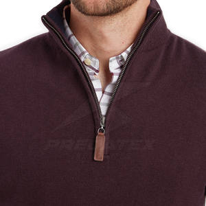 Pull élégant en coton mélangé à fermeture éclair confortable et respirant pour les occasions décontractées - Product Image 5