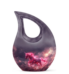 Urne funéraire en métal en forme de cheval pour cendres humaines, style américain, pour adulte, taille et design personnalisables, capacité de 200 pouces cubes - Product Image 1