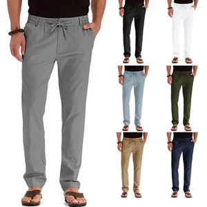 Pantalons pour hommes 100% coton Pantalons décontractés Pantalon fin extensible Pantalon droit Pantalon de costume - Product Image 6