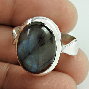 Natural Blue Fire Labradorite Gemstone 925 Sterling Silver Oval Shape <b>Ring</b> Custom Design Jewelry Manufacturer <b>Indian</b> Exporter - Product Image 3