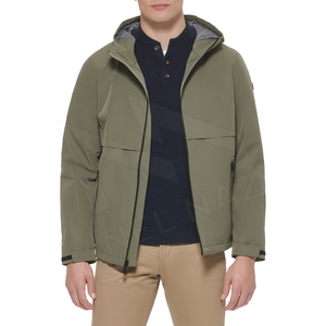 Unisex Sports Wear <b>Canvas</b> Coated Softshell Bomber <b>Jacket</b> Outdoor Cycling Hiking Waterproof Windproof Formal Front Logo - Product Image 4