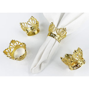 Ronds de serviette en feuille d'or Design vente en gros personnalisé fait à la main de haute qualité ronds de serviette porte-serviettes West Dinner Wholesale 2023 - Product Image 2