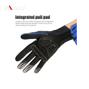 Gants de cyclisme personnalisés en daim neufs, à doigts entiers, antidérapants, imperméables, avec fermeture auto-agrippante pour le motocross et la moto tout-terrain - Product Image 3
