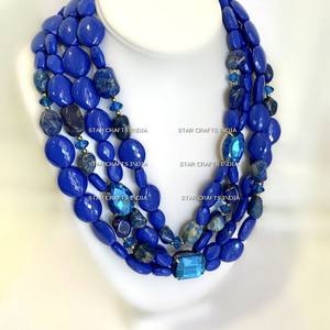 Nouveaux modèles de bijoux mode vacances d'été femmes collier de perles de bois de résine pour femmes mode - Product Image 4