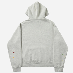 Hombres 100% algodón personalizado Logo blanco gota hombro sudaderas con capucha Sudadera con capucha jersey de gran tamaño pintura peso pesado sudaderas con capucha para hombres - Product Image 6