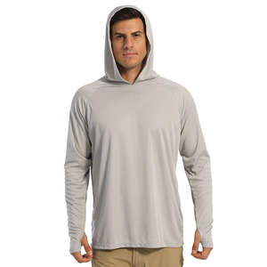 Camisas de pesca UV de manga larga para hombre Upf 50 + Protección solar Absorbe la humedad Ropa de pesca de poliéster - Product Image 1