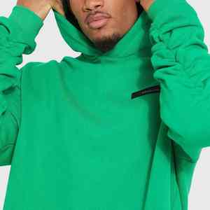 Survêtement pour homme avec broderie sur le devant et le dos, manches imprimées, effet délavé, doublure en polaire, capuche amovible, 2026 - Product Image 2