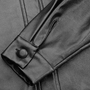 Chaqueta de cuero Vintage genuino para mujer más Popular de 2025, abrigo de invierno de ganchillo transpirable, insignia de cierre de cremallera para otoño - Product Image 3