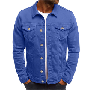 Conjuntos de chaqueta vaquera para hombre, ropa personalizada para hombre, ropa de calle, chaqueta vaquera de alta calidad para hombre - Product Image 1