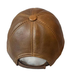 Sombreros de cuero recién llegados sombreros de cuero ligeros de diseño al por mayor sombreros de cuero de nueva moda de color sólido - Product Image 3