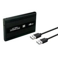 Handisen 2.5 Inch Aluminium External HDD Enclosure USB 2.0 ke SATA 2TB MAX Plug and Play Hard Disk Case Housing untuk