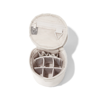 Benutzer definierte runde wasserdichte Recycling-Reise-Toilettenartikel-Organizer-Tasche mit Griff Damen Make-up Kosmetik tasche
