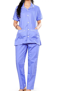 Medical Uniform <b>Scrub</b> <b>Top</b> with V-Neck Design Two Front Pockets 100% Polyester High Quality Custom Size Logo Printing for Nurses - Product Image 3