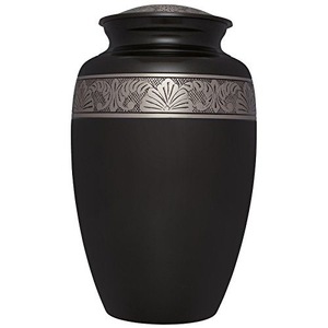Urna de cremación de estilo americano de aluminio negro Serenity Diseño elegante con sofisticación de fuerza Incluye cubierta-Suministros funerarios - Product Image 2