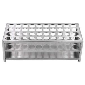 Soporte de tubo de ensayo de aluminio, fabricado con lámina de aluminio anodizado, 3 niveles, duradero y fácil de limpiar - Product Image 1