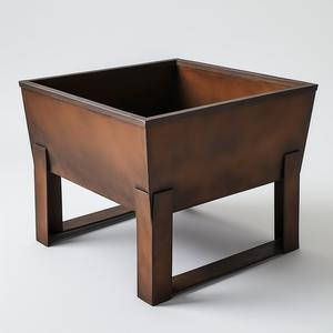 Contemporary Outdoor Metal <b>Firepit</b> <b>Wood</b> Burning Powder Coated Finish Customizable Design for Modern Lifestyles Strong - Product Image 3