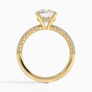 Anillo de diamante de moissanita de corte plateado 925, diseño de solitario atemporal de alto brillo para aniversario de boda, compromiso de uso diario - Product Image 5