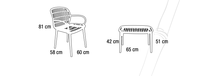 Ensemble de jardin moderne de haute qualité, fabriqué en Italie, respectueux de l'environnement, résistant aux intempéries, design tropical, table et chaises en plastique