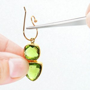 Chalcédoine verte 10 mm, charme en forme de coussin, serti en bélière, argent sterling 925 - Pierre verte, pendentif DIY - Bijoux sertis en bélière - Product Image 4