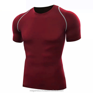 Camiseta Deportiva Ajustada para Hombre OEM, Premium, de Alta Calidad, Transpirable, de Secado Rápido, Manga Corta, Tejido de Spandex/Poliéster, Ecológica - Product Image 4