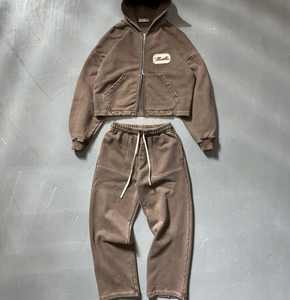 Conjunto Deportivo Unisex Informal de Moda, Lavado Ácido, Ecológico, Grueso, para Invierno, para Deportes, Viajes y Uso Diario - Product Image 6