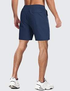 Short d'entraînement en coton à motif solide pour homme avec taille élastique et fermeture à cordon de serrage Tissu doux et respirant pour la salle de sport à porter au quotidien - Product Image 2