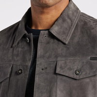 Chaqueta de Cuero de Oveja para Hombre, Estilo Urbano, Cierre con Botones de Cuerno, Impermeable, Transpirable, Estándar para Invierno