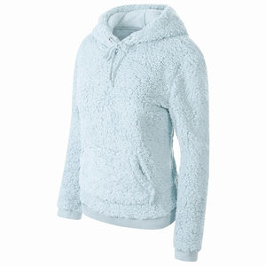 Customized Long Sleeve Sherpa Pullover Hoodies Fleece Sweatshirt Casual Slim Fit Hoodies With Custom Size And Design - Product Image 3