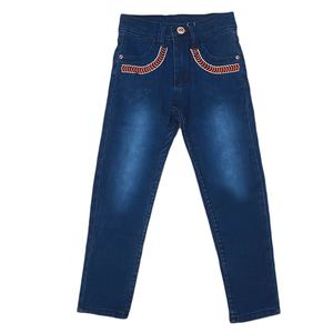 Pantalon en jean brodé pour filles - Bleu - Product Image 1