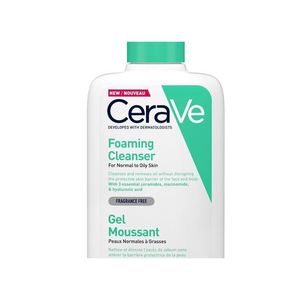 Nettoyant visage hydratant CeraVee, adapté aux peaux sensibles sujettes à l'acné, formule sans parfum - Product Image 1