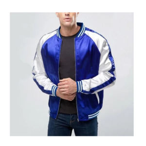 Chaqueta de satén de color personalizado para hombre, logo oem, ligera, venta al por mayor - Product Image 1