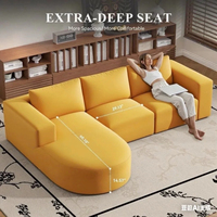 Canapé-lit convertible moderne en tissu Alibaba Trends pour petits espaces, chambre, appartement, salon, hôtel, forme carrée