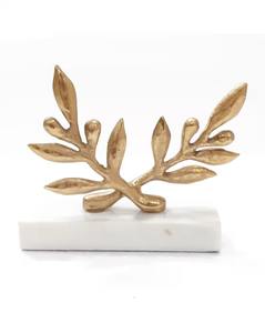 "Sculpture décorative élégante de pièce maîtresse de table de conception de feuille pour l'accent d'affichage de cadeau de fête de mariage d'événement de bureau à la maison" - Product Image 1