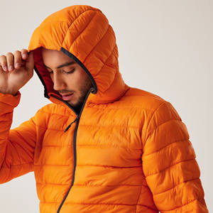 Chaquetas Acolchadas para Hombre con Capucha, Marca Nueva 2026, Logotipo Personalizado, de la Mejor Calidad, Chaqueta de Plumón Naranja de Moda para Invierno - Product Image 3