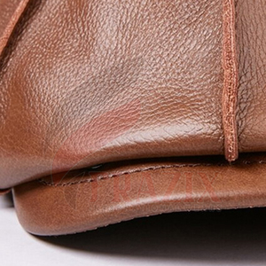 หมวกหนังวัวสำหรับผู้ชายผู้หญิง,หมวกหนังนิ่มสวมใส่สบายไม่ซ้ำใครหมวกหนังล่าสัตว์ - Product Image 5