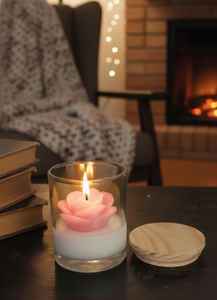 Vela de Vidrio con Aroma a Rosa - Etiqueta Privada Personalizada para Eventos y Regalos de San Valentín, Precio al por Mayor del Fabricante - Product Image 3