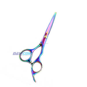 Tijera de peluquero Manual de gran oferta, base de acero inoxidable recubierta de Titanio arcoíris para instrumentos quirúrgicos - Product Image 5