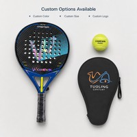 Raquette de padel entièrement en carbone, face perforée, légère, pour entraînement, compétition, location en club