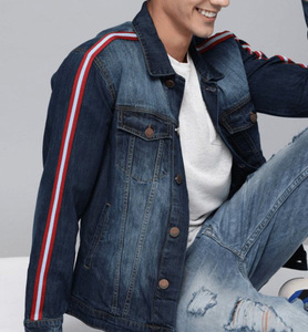 2026 nuevo diseño de moda chaqueta vaquera de alta calidad para hombre con cuello levantado reversible y logotipo frontal personalizable precio al por mayor - Product Image 3