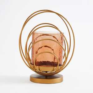 Candelabros de metal geométricos modernos candelita abstracta dorada para diseño moderno hogar festivo decorativo - Product Image 4