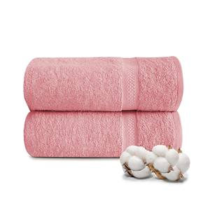 Ensemble de serviettes de bain en coton tissé 100% - Couleur unie - Douces, absorbantes et durables - Comprend des serviettes de toilette et des débarbouillettes - 500 g/m² - Product Image 2