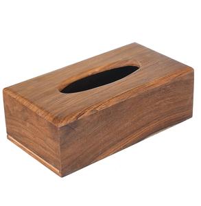 Couverture de boîte à mouchoirs en bois d'acacia Boîte décorative de salle de bain de ferme boîte à mouchoirs en bois de table de taille personnalisée à bas prix - Product Image 2