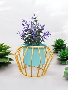 Maceta de Metal con acabado dorado moderno para interiores y exteriores, macetas y macetas para plantas de jardín, maceta decorativa para el hogar - Product Image 3