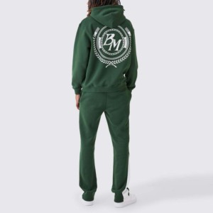 Conjunto de 2 piezas de entrenamiento de fútbol OEM al por mayor, chándal de fútbol de terciopelo para hombre, chándal liso ajustado de terciopelo para niños - Product Image 5