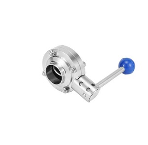 Vanne papillon sanitaire manuelle à collier SS316L avec <span class=keywords><strong>joint</strong></span> EPDM PTFE 1,0-1,6 MPa pour l'industrie alimentaire - Product Image 3