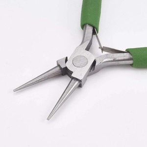 Pince à bec rond 4,5 pouces, pince à bijoux verte, outils de fabrication de bijoux, mini pince en acier au carbone, pince à boucler les fils pour la création de bijoux - Product Image 5