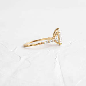 925 argent Moissanite diamant brillant coupe Vintage bague de fiançailles fluidité série Premium pierres précieuses proposition de mariage bijoux - Product Image 4