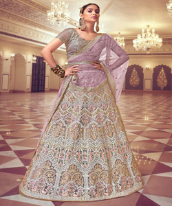 Designer Coton Pleine Séquence Lourde Broderie et Zari Imprimer Lahenga Choli avec Dupatta Réception Porter Vêtement Ethnique Apparelgarment - Product Image 2